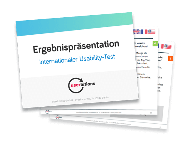 Ergebnisse eines internationalen Usability-Tests