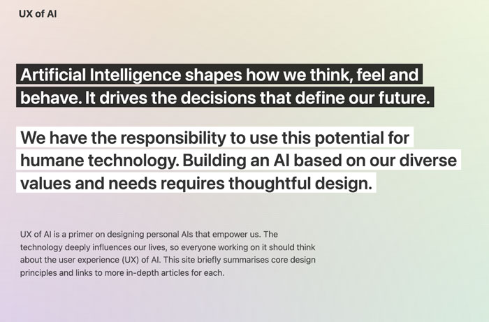 UX of AI: Artificial Intelligenze shapes how we think, feel and behave.