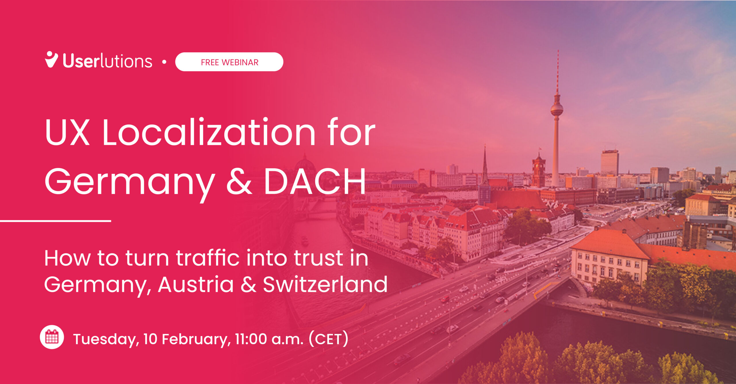 Free Webinar: UX Localization for Germany and DACH – How to turn traffic into trust in Germany, Austria & Switzerland